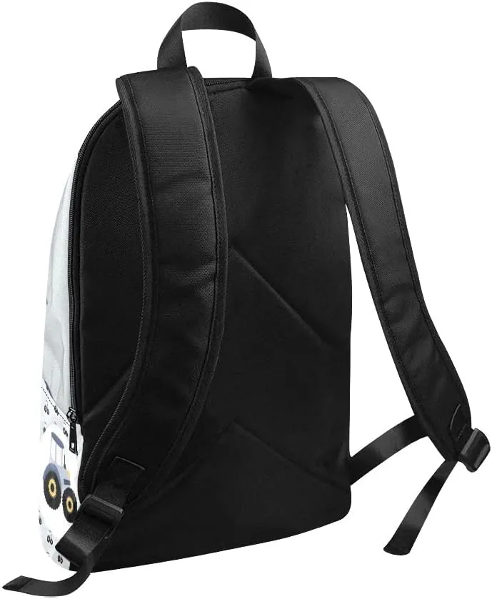 Personalized Tractors Pattern Backpack with Name Custom Travel Daypack Bag for Man Woman Gifts