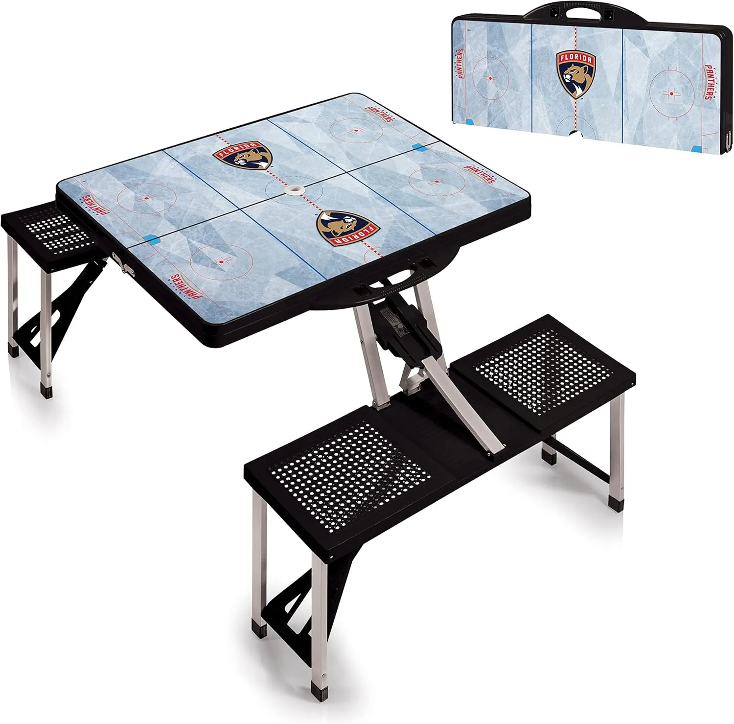 PICNIC TIME NHL Unisex-Adult NHL Picnic Table Portable Folding Table with Seats