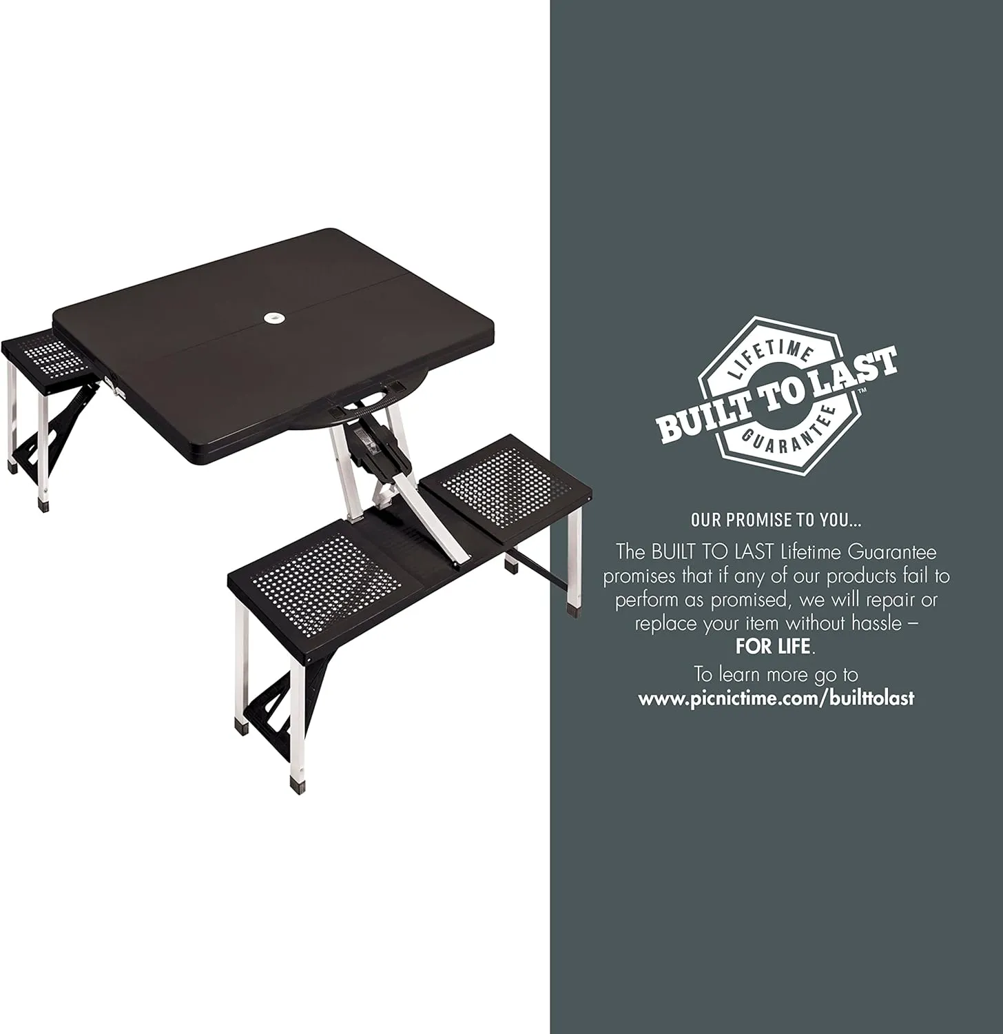 PICNIC TIME NHL Unisex-Adult NHL Picnic Table Portable Folding Table with Seats