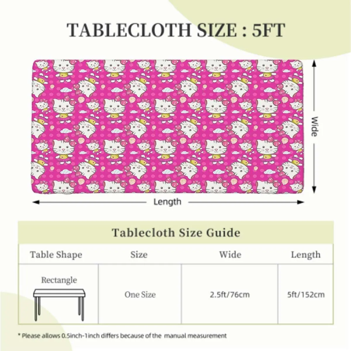 Pink Elastic Tablecloth for Indoors Outdoors Pattern with Animal On a Pink Background Tablecloth Elastic Edge Fitted Table Cover Leaves Cartoon Decor Fits up 5 Foot Tables