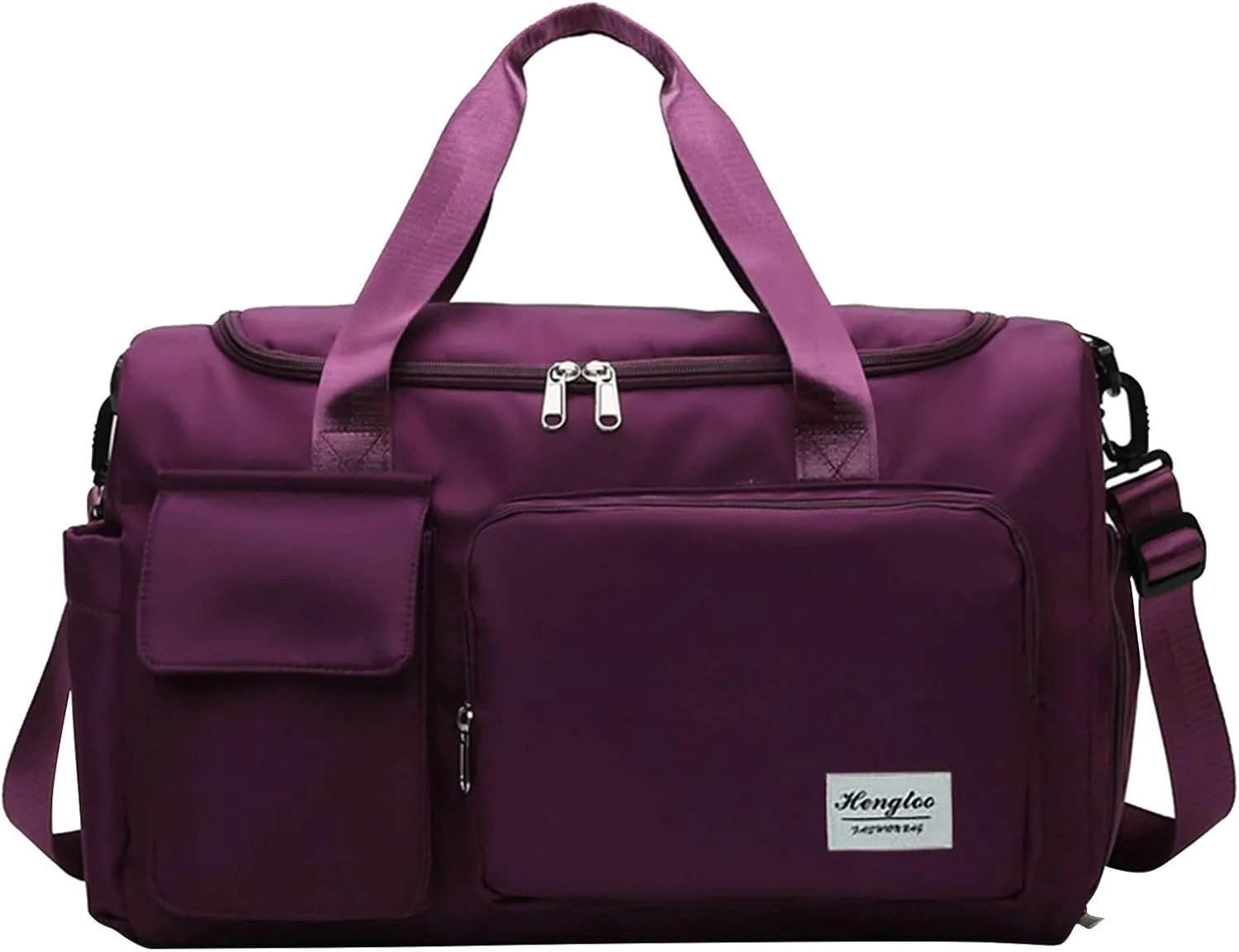 Pink Gym Bag with Shoes Compartment,28L Duffel Bag Men,Duffle Bag for Yoga Sports Travel Workout