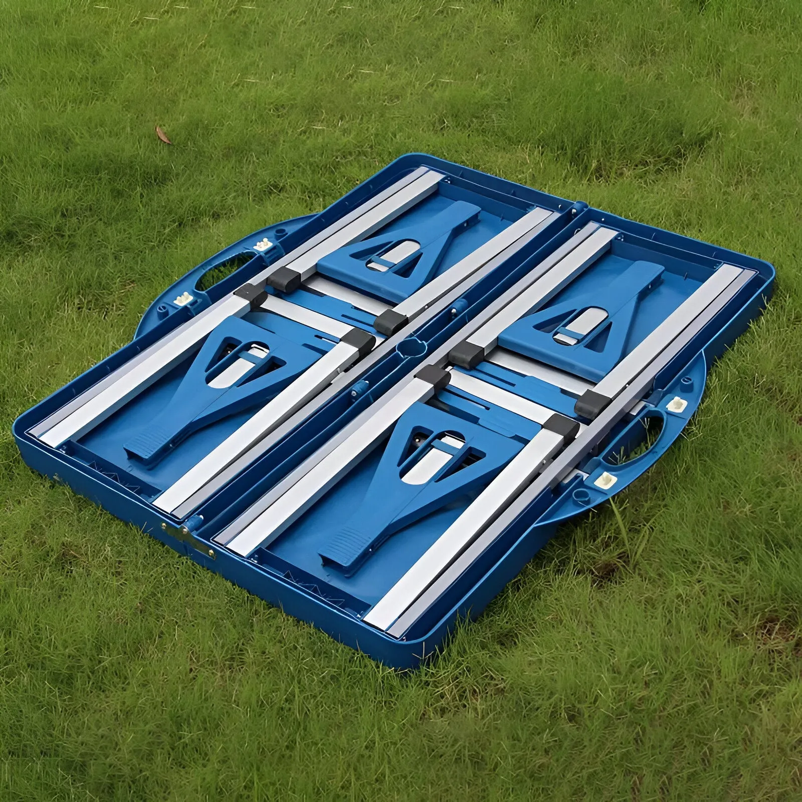 Plastic Blue Table And Chair Set Folding Table outdoor table chair with umbrella