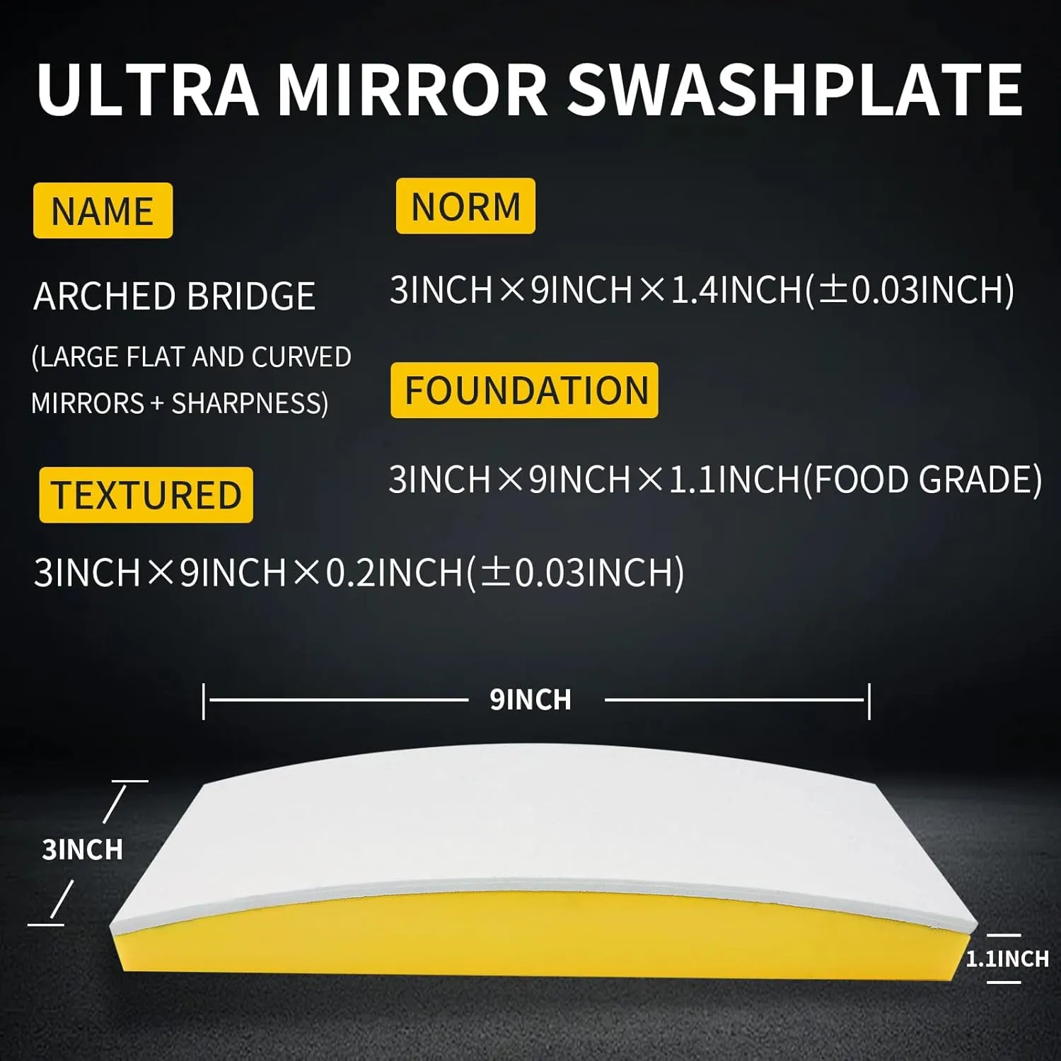 Polishing Stone for fast mirror finish, 80,000  mesh, new material for advanced knife care and precision honing, for knife collectors and professional chefs (Sharpening stone - curved)
