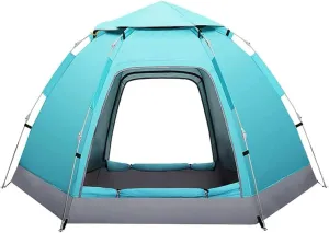 Pop Up Beach Family Tent Sun Shelter for 3-4 Person, Automatic Instant Shade Umbrella with Sun Protection, Waterproof & Windproof Canopy for Outdoor Camping, Fishing, Hiking
