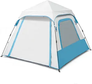 Pop Up Instant TentsFamily Camping TentCamping Tent 3-4 Person Waterproof Automatic Tents for Camping Outdoor Backyard