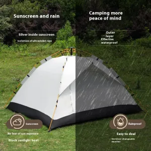 Pop Up Outdoor Camping Tent with Dual Door Access