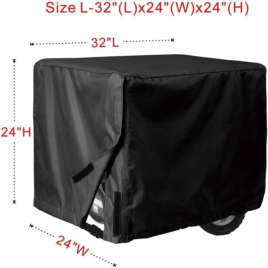 Porch Shield Waterproof Universal Generator Cover 32 x 24 x 24 inch - for Most Generators 5000-10000 Watt, Black
