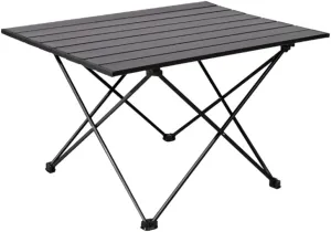 Portable Camping Side Table, Ultralight Aluminum Folding Beach Table with Carry Bag for Outdoor Cooking, Picnic, Camp, Boat, Travel (Trumpet)