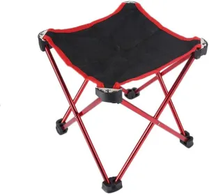 Portable Folding Chair Aluminum Alloy Oxford Cloth Folding Chair Camping Chair Fishing Stool for Fishing Beach, 26.5x25x25cm