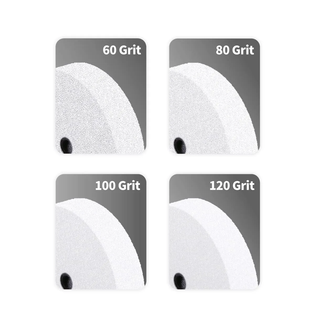 POWERTEC Bench Grinder Wheel 8 Inch 120 Grit, White Aluminum Oxide Grinding Wheel for Bench Pedestal Grinder, 1" Thick 5/8" Arbor, Sharpening & Shaping Drill Bits, Blade, and Chisel 1PK (15505)