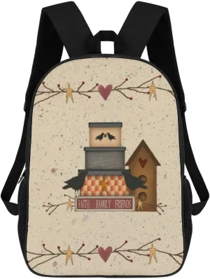 Primitive Faith Family Friends Classic Large Capacity Comfortable Backpack
