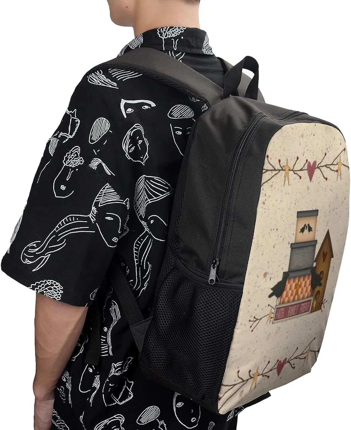 Primitive Faith Family Friends Classic Large Capacity Comfortable Backpack