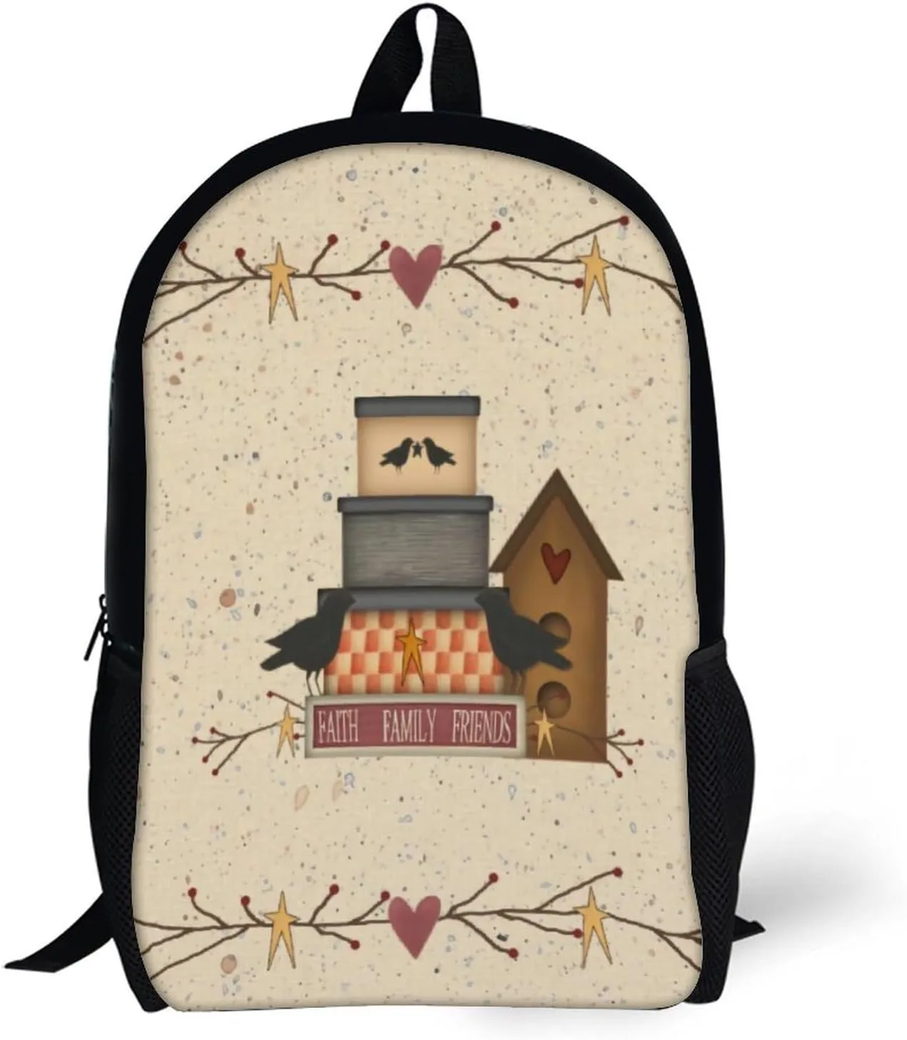 Primitive Faith Family Friends Classic Large Capacity Comfortable Backpack