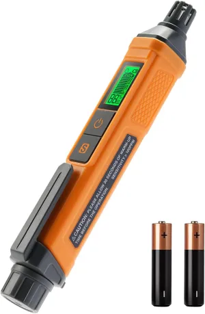 PT205 Natural Gas Detector with Audible & Visual Alarm, Gas Leak Detector with%LEL Value of Methane, Butane, Propane for Home, RV (Includes Batteryx2)-Orange