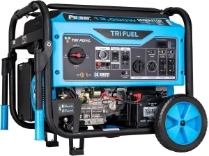 Pulsar 13,000-Watt Tri Fuel Gasoline, Propane, Natural Gas, Portable Generator with Remote Start