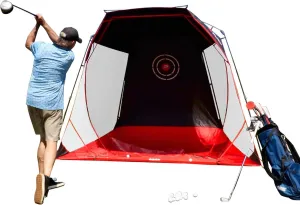 Pure2Improve Half Dome XL Instant Golf Net: Heavy-Duty Golf Training Aid for Driving and Chipping, 1-Minute Up/1-Minute Down (10' Wide x 7-1/2' high x 5' deep)