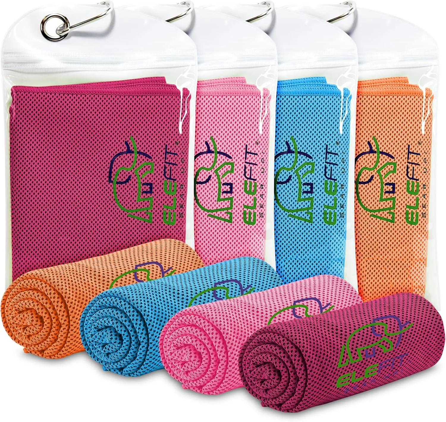 Quick-Drying Cooling Microfiber Gym Towels: Ideal for Comfortable Workout, Running, Yoga, Hiking, Trekking, Walking, Camping, and Family Outdoor Adventures - Lightweight, Portable, Sweat-Wicking