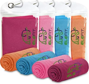 Quick-Drying Cooling Microfiber Gym Towels: Ideal for Comfortable Workout, Running, Yoga, Hiking, Trekking, Walking, Camping, and Family Outdoor Adventures - Lightweight, Portable, Sweat-Wicking
