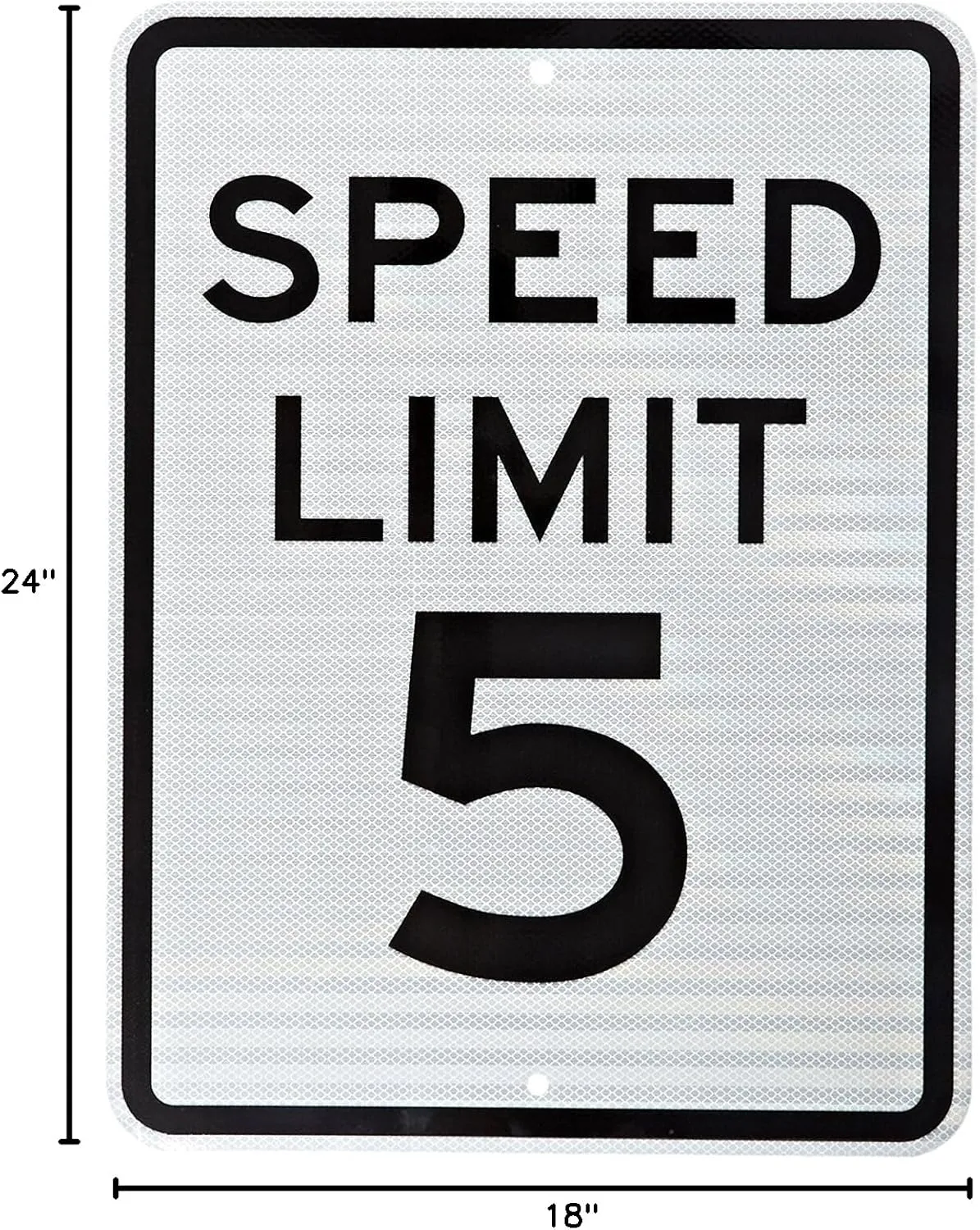 "Speed Limit 5 MPH" Sign by SmartSign | 18" x 24" 3M High Intensity Grade Reflective Aluminum