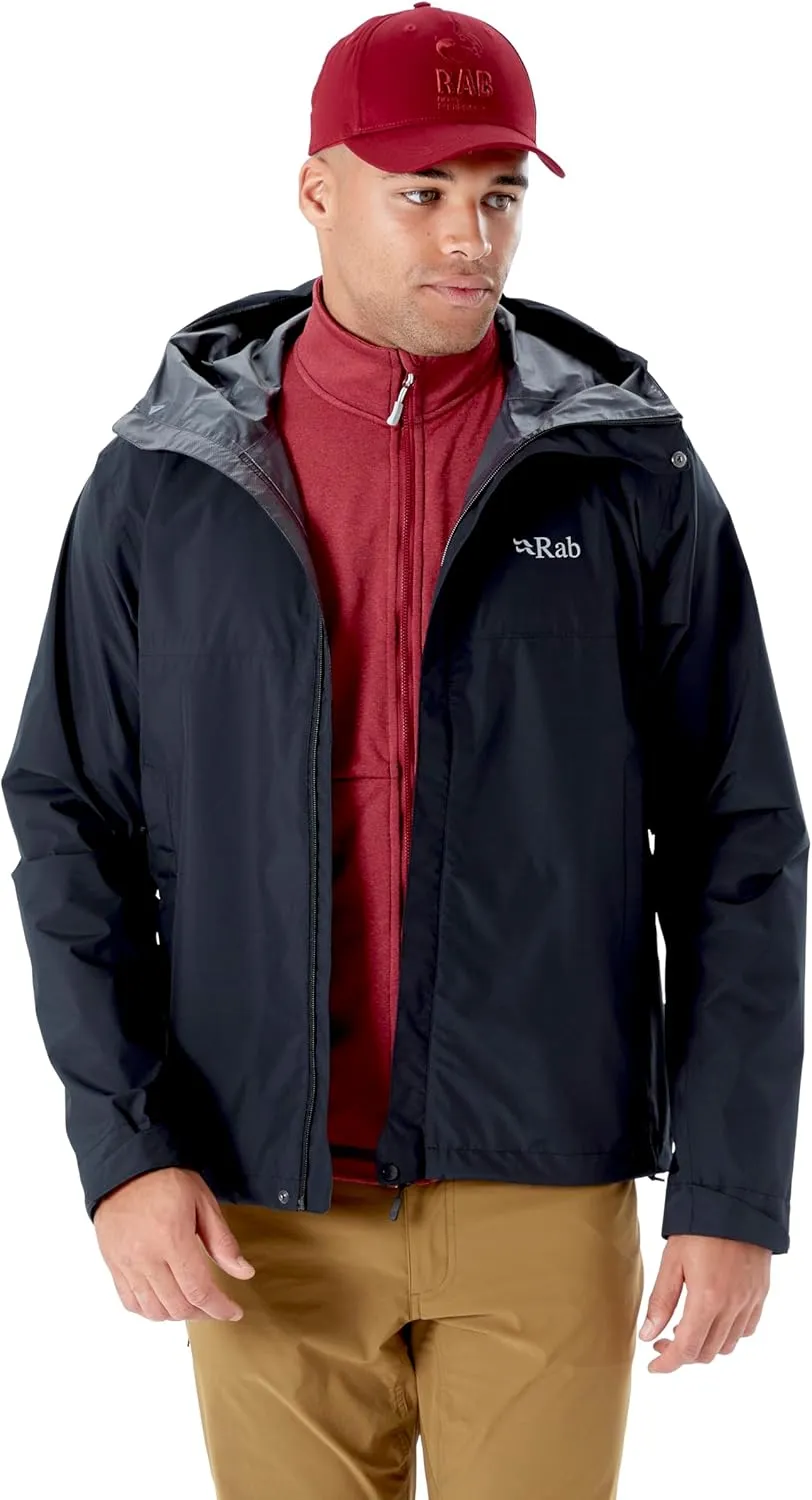Rab Men's Downpour Eco Waterproof Breathable Jacket for Hiking & Climbing