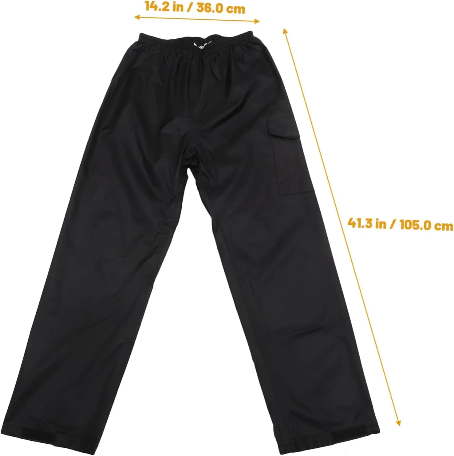 Rainproof Pants for Adults Breathable Double Design for Camping Outdoor Activities Comfortable Elastic Waistband Stain Resistant Black
