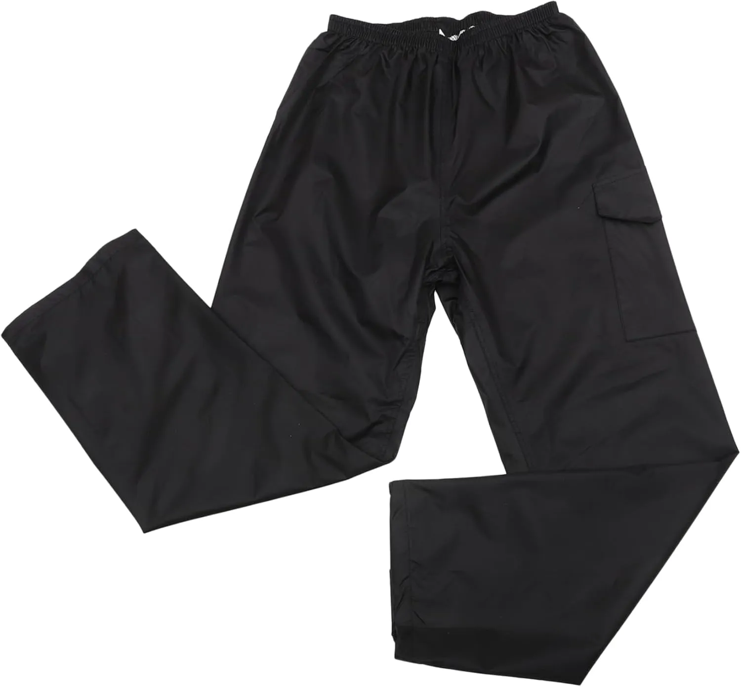 Rainproof Pants for Adults Breathable Double Design for Camping Outdoor Activities Comfortable Elastic Waistband Stain Resistant Black