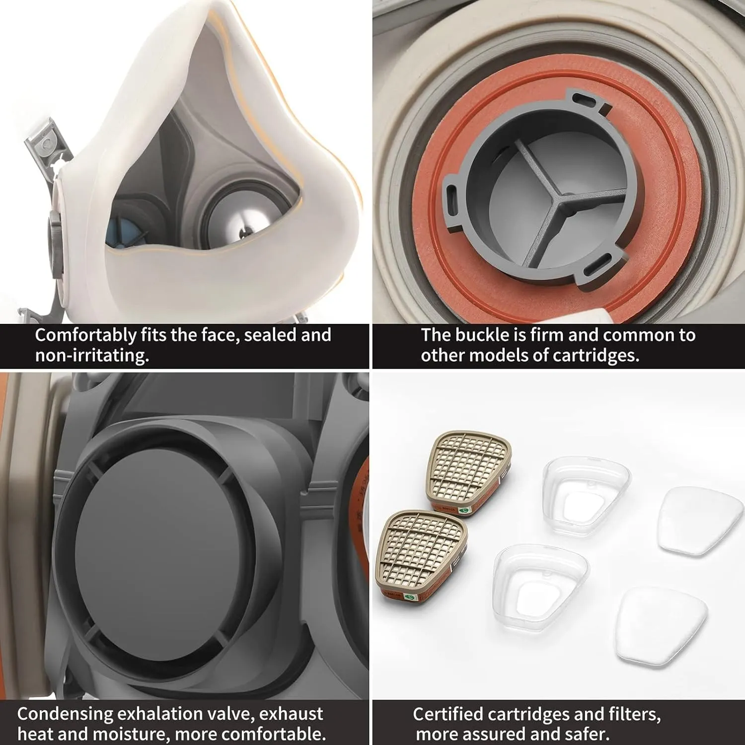 RANKSING Respirator Mask with Filters and Safety Glasses to Against Dust Gases while Painting Spraying