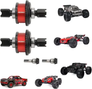 RCAWD Front and Rear Diff Combo Complete w/Spur Gear 43T Input Gear 10T for Arrma 6S Kraton Outcast Talion Mojave EXB Upgrade Parts