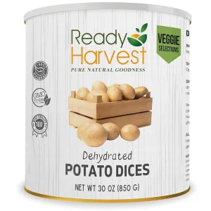 Ready Harvest Dehydrated Potato Dices, Canned Diced Potatoes, Dried Potatoes, Dehydrated Foods For Long-Term Storage, Camping Supplies, Survival Food, #10 Can | 25-Year Shelf Life | 1 Can