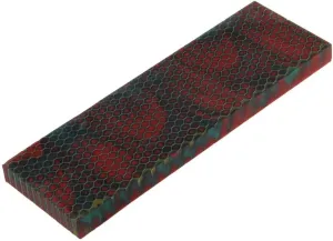 RECHERE 1pcs Knife Handle Scale Slabs Grips C-Tek Resin Snakeskin Honeycomb Pattern Multicolor Knives Sword Gun Making Material 120X40X8mm