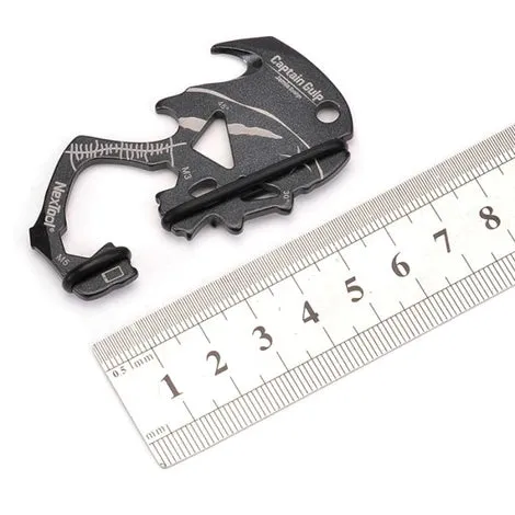 Recon GS2U NexTool Multi Function EDC Keychain Skull Captain Gulp Box Opener Credit Card Multi Tool