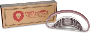 Red Label Abrasives 1/2 X 12 Inch Medium P320 Grit Knife Sharpener Sanding Belts, 10 Pack (Fits Work Sharp Knife & Tool Sharpener)