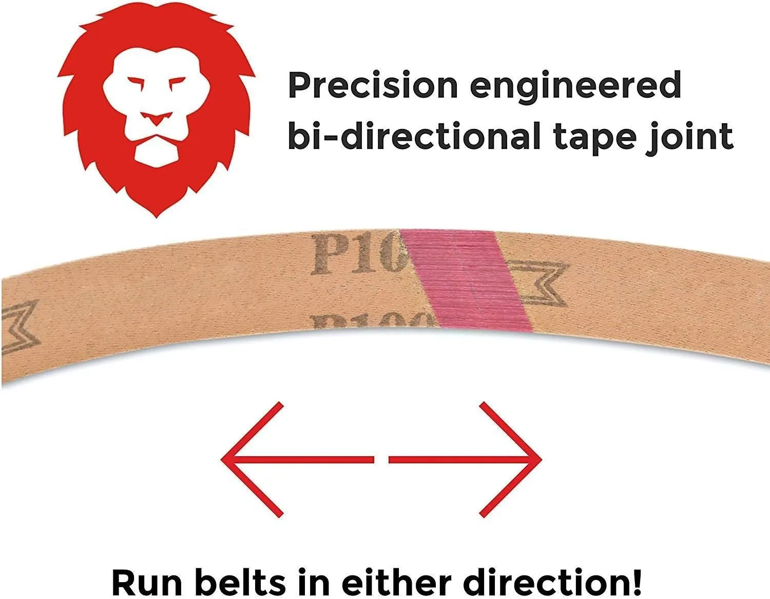 Red Label Abrasives 1/2 X 12 Inch Medium P320 Grit Knife Sharpener Sanding Belts, 10 Pack (Fits Work Sharp Knife & Tool Sharpener)