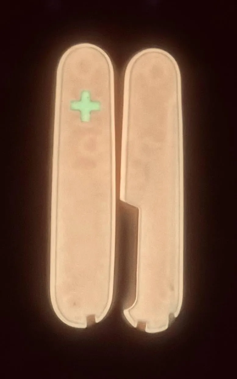 Replacement Covers For Victorinox Scales Plus 91mm Plastic Handles With Toothpick Tweezers And Ballpoint Pen Glow In The Dark (Orange)