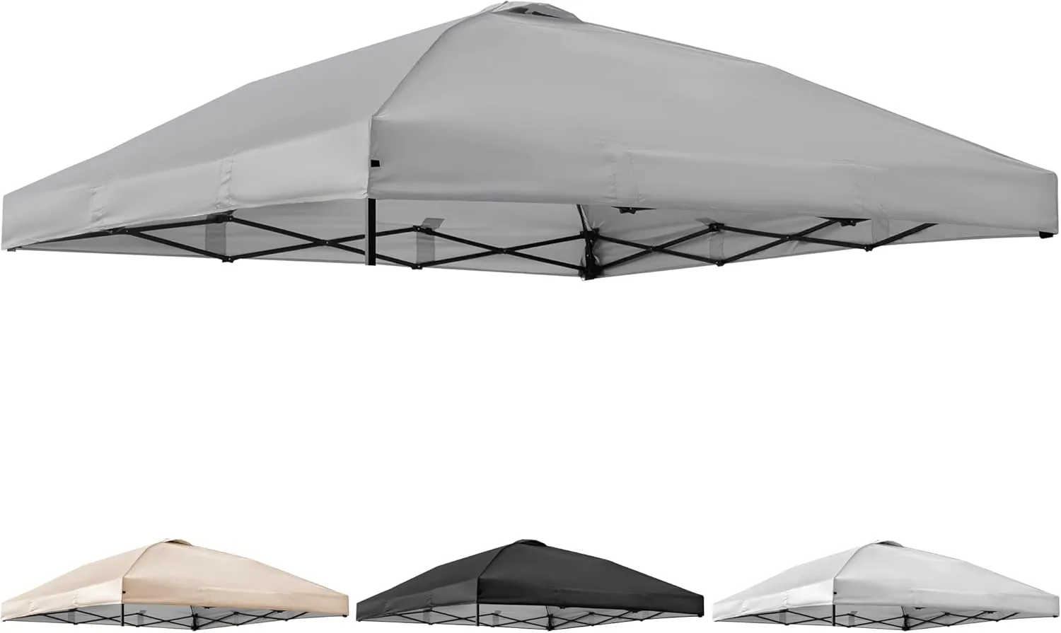 Replacement Top, 10x10 Instant Canopy Tent Cover with Air Vent for Straight Leg Canopy Tent Top Only (Gray)