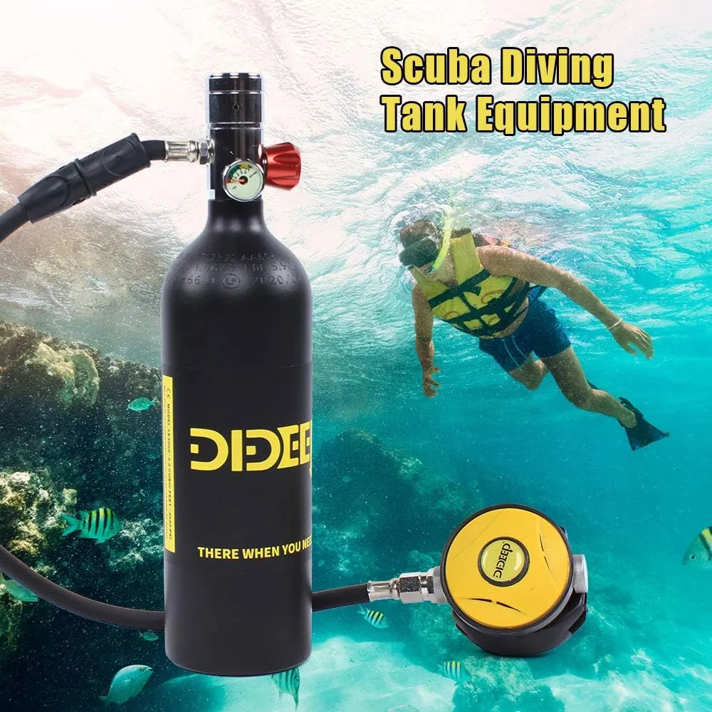 Reusable Mini Scuba Tank Within - Breathing Capacity for 15-20 Minutes,Underwater Dive Portable Lungs Deepest 32.8ft Scuba Diving Gear.