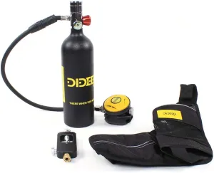 Reusable Mini Scuba Tank Within - Breathing Capacity for 15-20 Minutes,Underwater Dive Portable Lungs Deepest 32.8ft Scuba Diving Gear.
