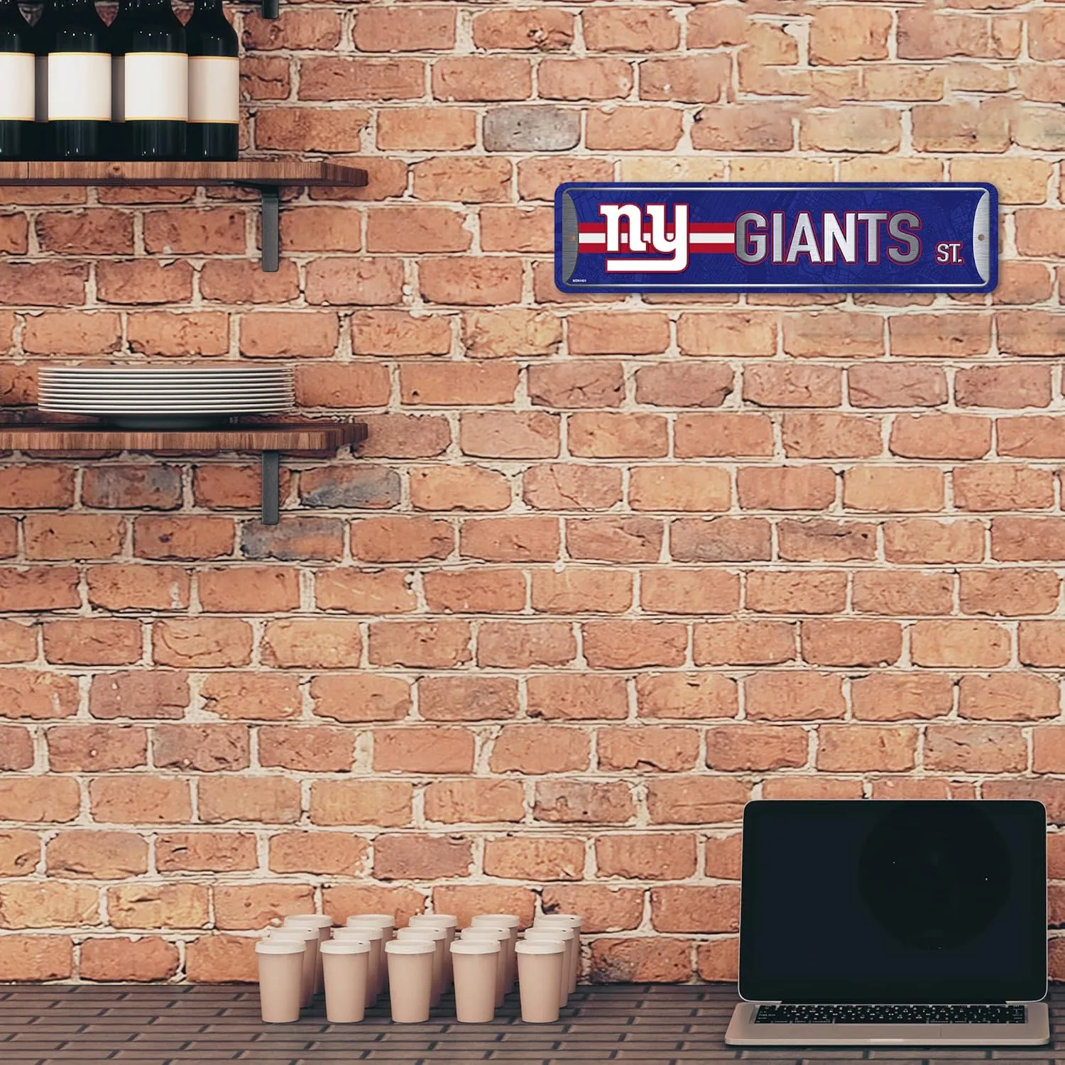Rico Industries NFL Metal Street Sign Metal Street Sign 4" x 15" Home Décor - Bedroom - Office - Man Cave