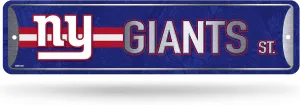 Rico Industries NFL Metal Street Sign Metal Street Sign 4" x 15" Home Décor - Bedroom - Office - Man Cave