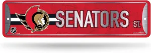 Rico Industries NHL Colorado Metal Street Sign Metal Street Sign 4" x 15" Home Décor - Bedroom - Office - Man Cave