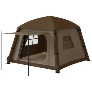 Rootz Inflatable Camping Tent 1-2 People - Outdoor Tent - Family Tent - Waterproof - 210x210x160cm