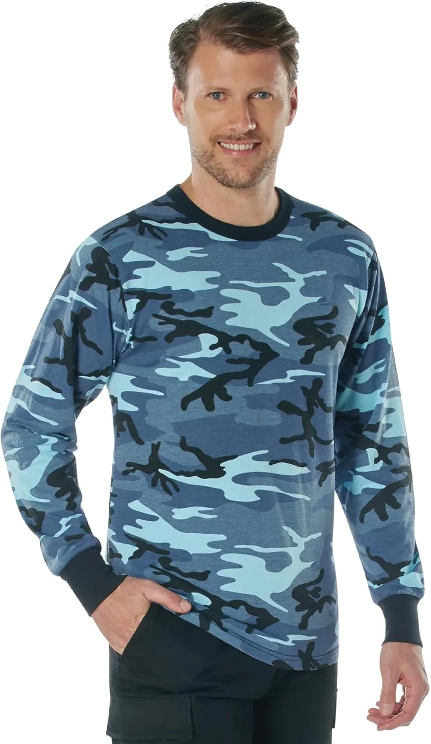 Rothco Mens Long Sleeve Color Camo T-Shirt