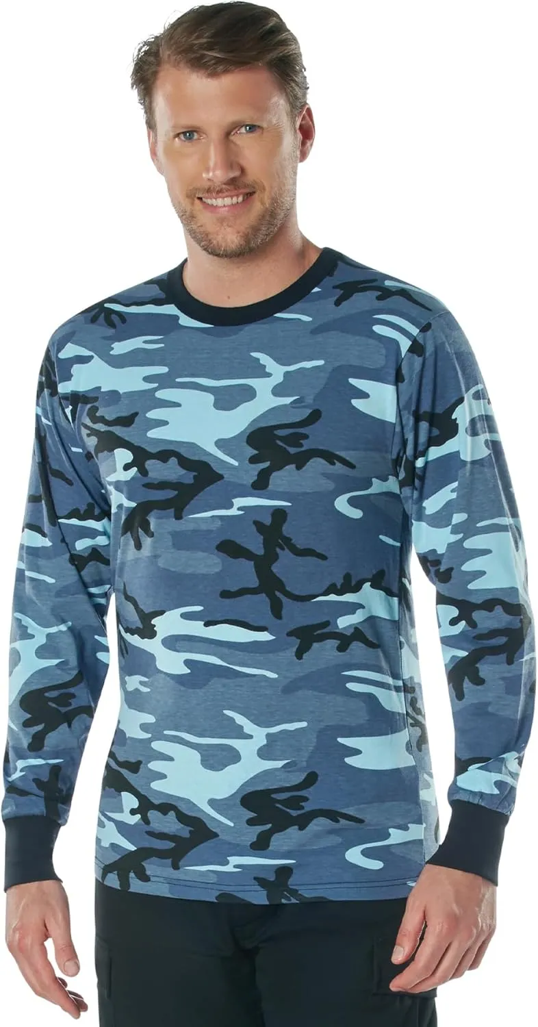 Rothco Mens Long Sleeve Color Camo T-Shirt