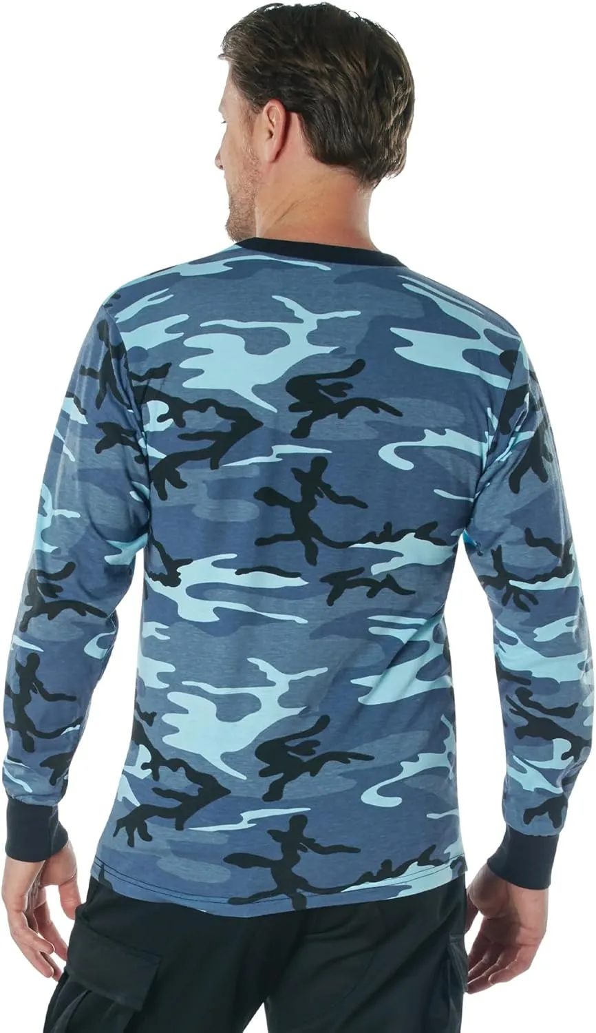 Rothco Mens Long Sleeve Color Camo T-Shirt