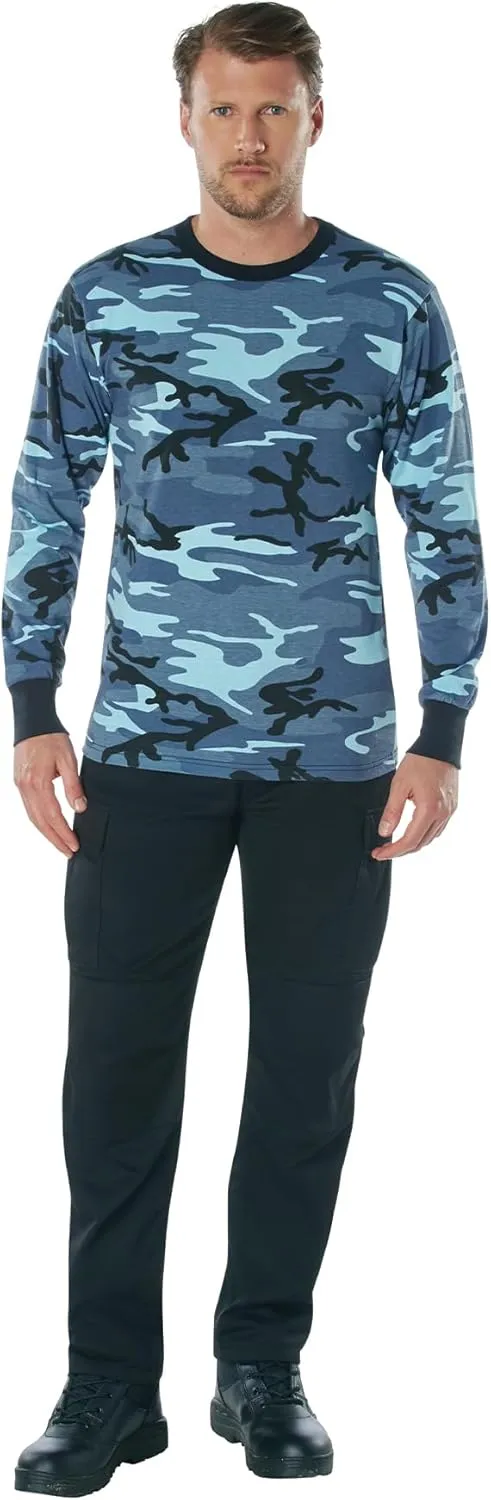 Rothco Mens Long Sleeve Color Camo T-Shirt