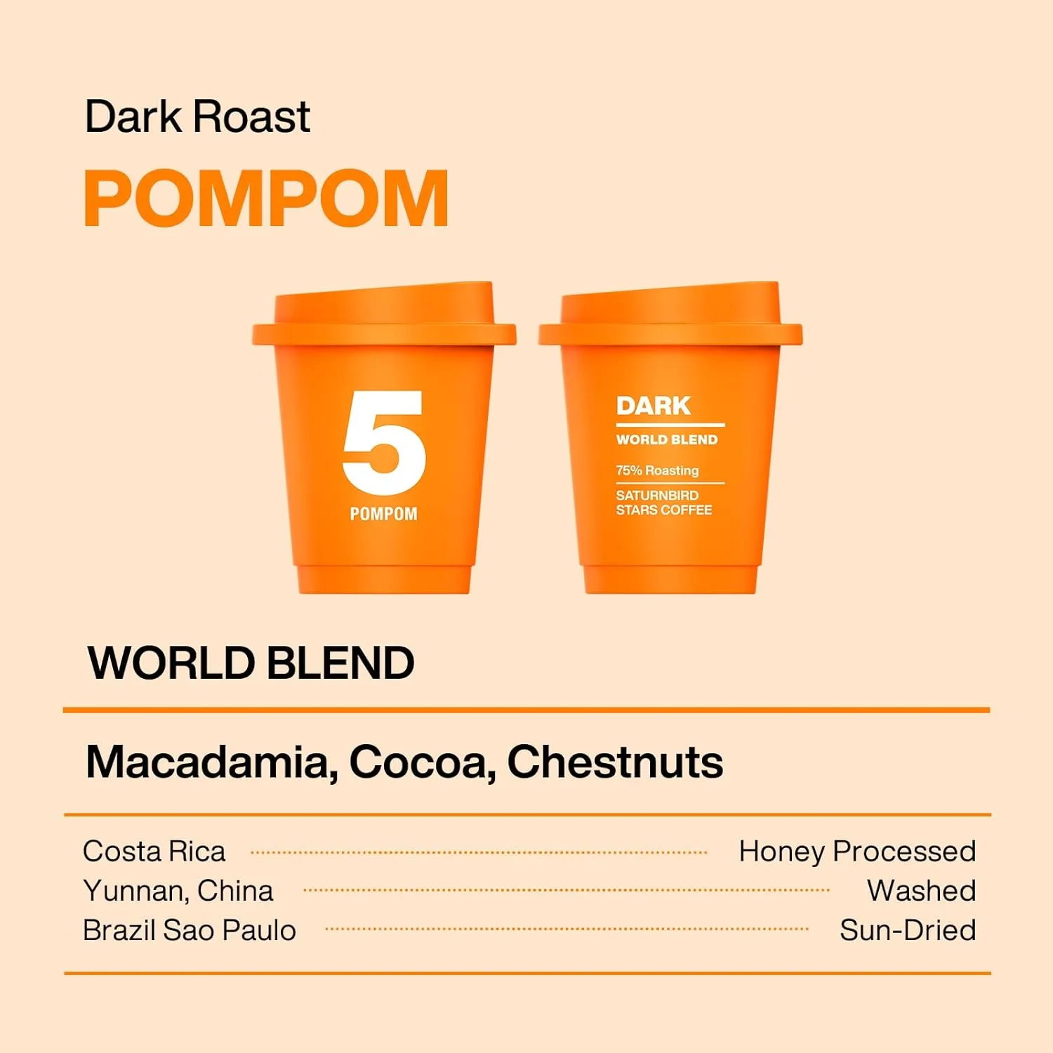 SATURNBIRD Coffee Instant Cold Brew, Dark Roast (NO.5), 100% Arabica, Enjoy Cold/Hot, 24 Single Serves Perfect for Iced Coffee, Camping, Travel, Home, Office