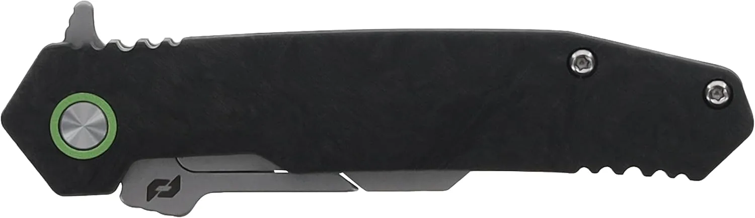 Schrade Enrage Stryche Replaceable Blade Knife with Carbon Fiber Handle, Pocket Clip, Additional Replacemenet Blades for Hunting, Outdoors