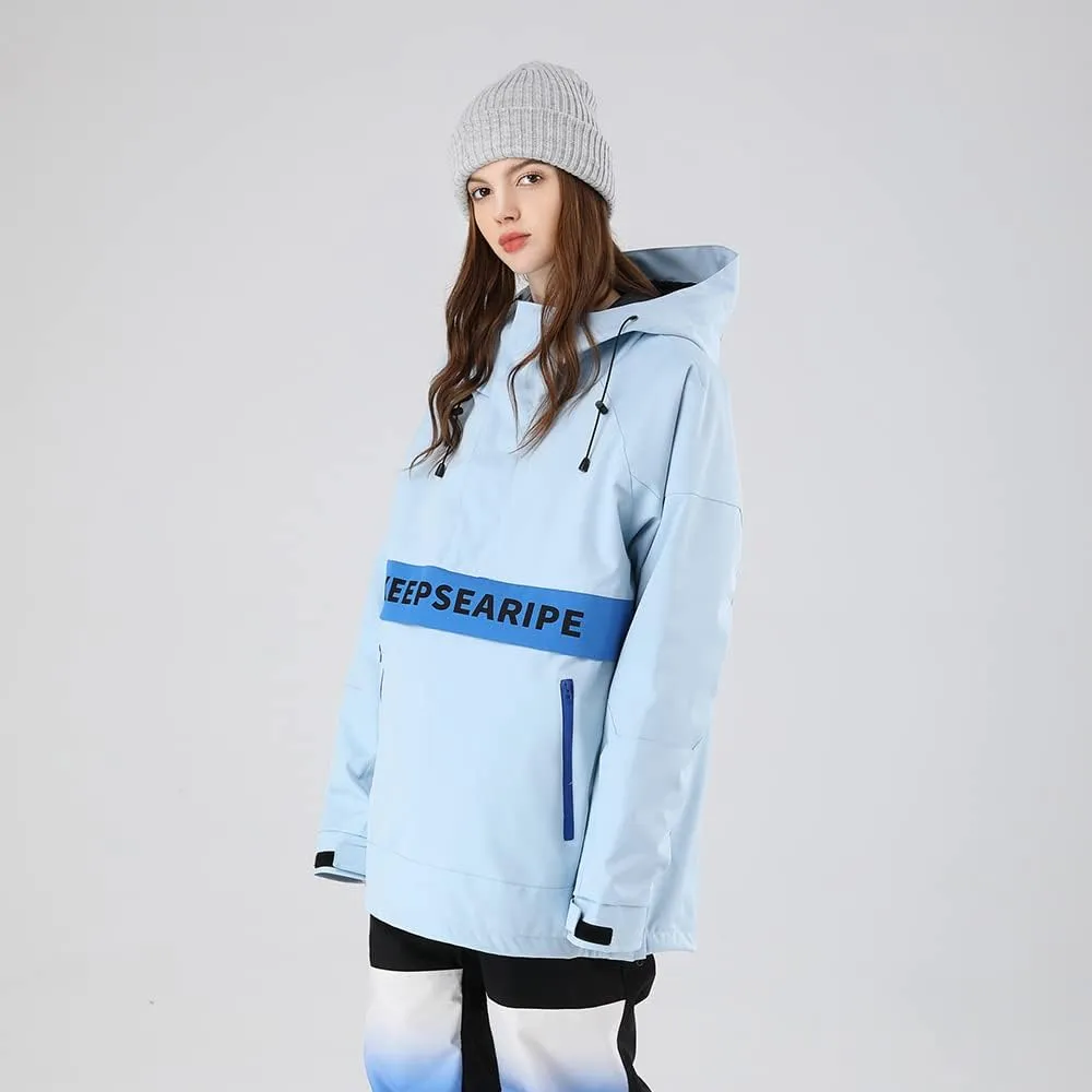 SEARIPE Womens Ski Jacket Mens Snow Jacket Waterproof Winter Snow Coat Couples Pullover Snowboard Hooded