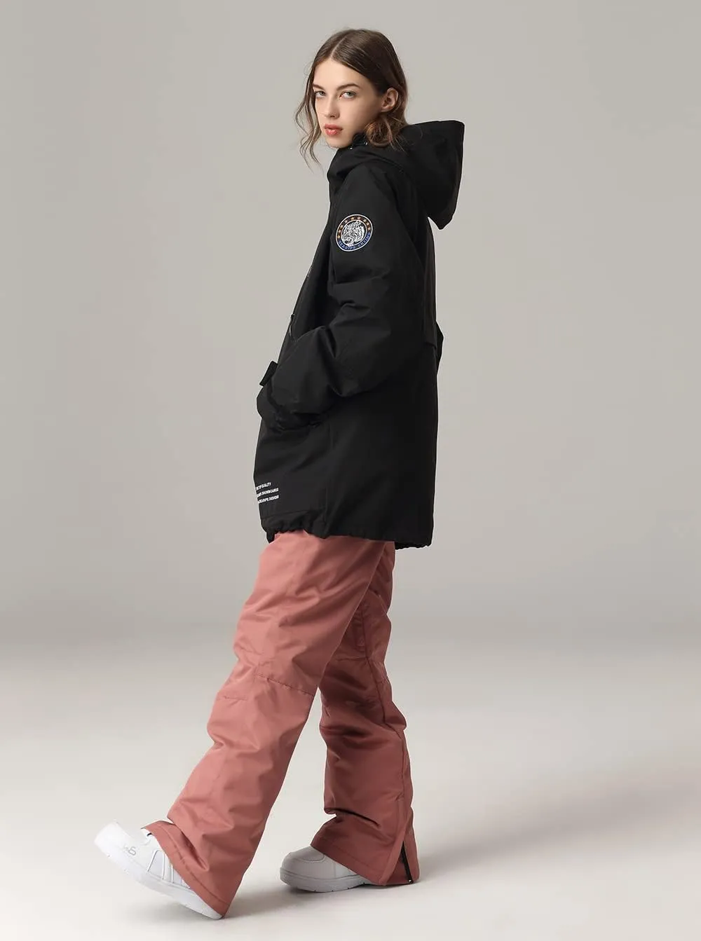 SEARIPE Womens Ski Jacket Mens Snow Jacket Waterproof Winter Snow Coat Couples Pullover Snowboard Hooded