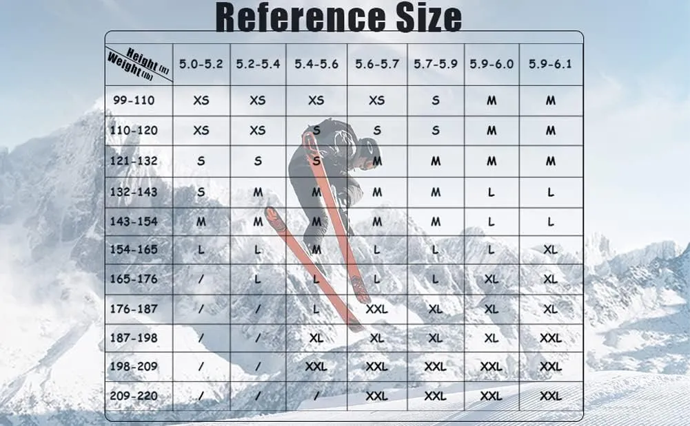 SEARIPE Womens Ski Jacket Mens Snow Jacket Waterproof Winter Snow Coat Couples Pullover Snowboard Hooded